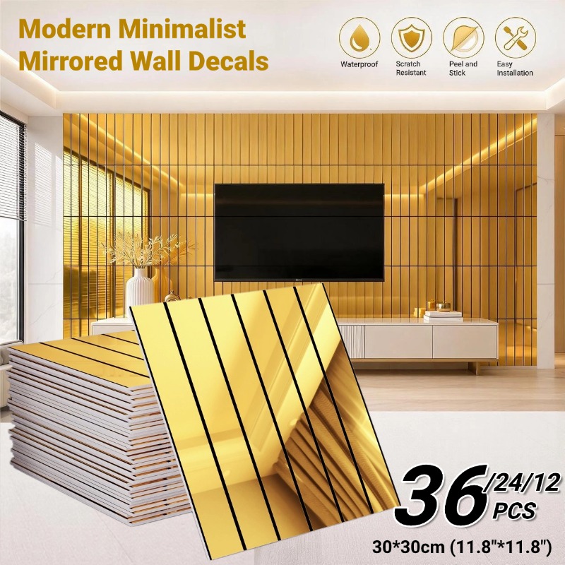 Home Cinema Wallpaper - ملصق جداري على شكل مرآة، ألواح