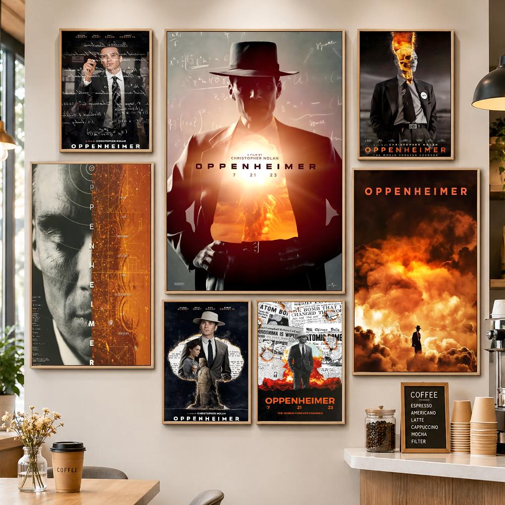 Home Cinema Wallpaper - فيلم أوبنهايمر دراما تاريخية ملصق سينما