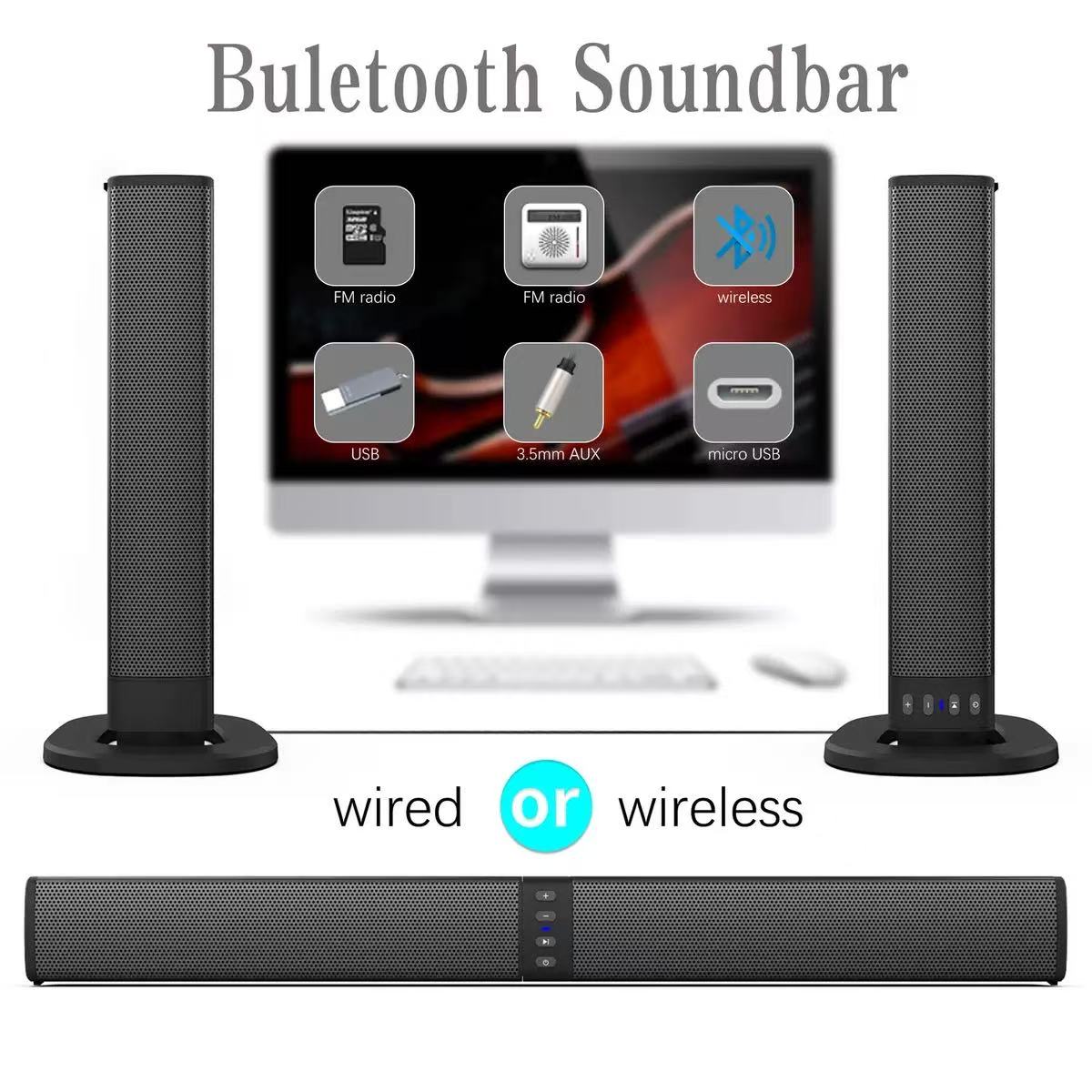 Home Cinema With Wireless Rear Speakers - سمّاعات بلوتوث سوبر قوية الصوت بار