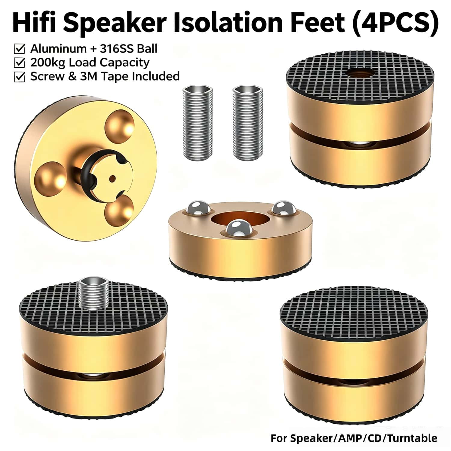 Home Cinema Hifi - 4 قطع من وسادات امتصاص الصدمات