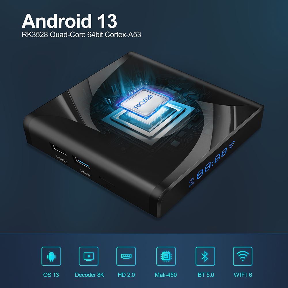 X88 Pro 13 4GB 64GB 32GB الذكي - مراجعة Home Cinema Google وسعره
